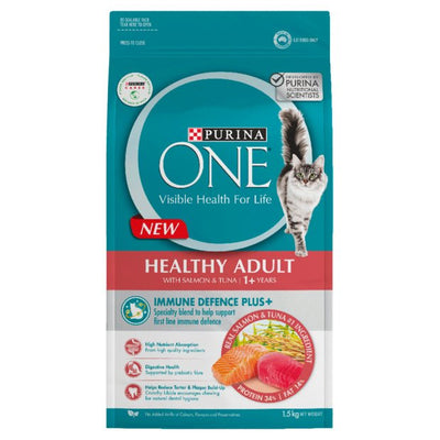 Purina ONE Dry Cat Food Healthy Adult Salmon and Tune 3kg - Woonona Petfood & Produce