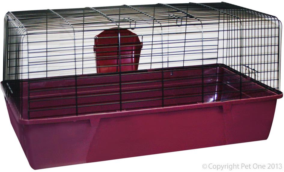 Rabbit Cage Plastic Base Wire Top 84.5cm Long Pet One - Woonona Petfood & Produce