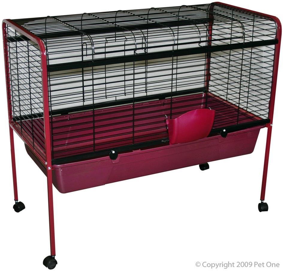 Rabbit Hutch on Wheels 105cm x 53cm x 90cm Pet One - Woonona Petfood & Produce