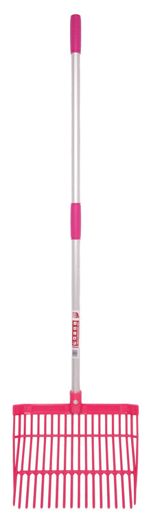 Rake Bedding Lightweight Plastic Top Pink - Woonona Petfood & Produce