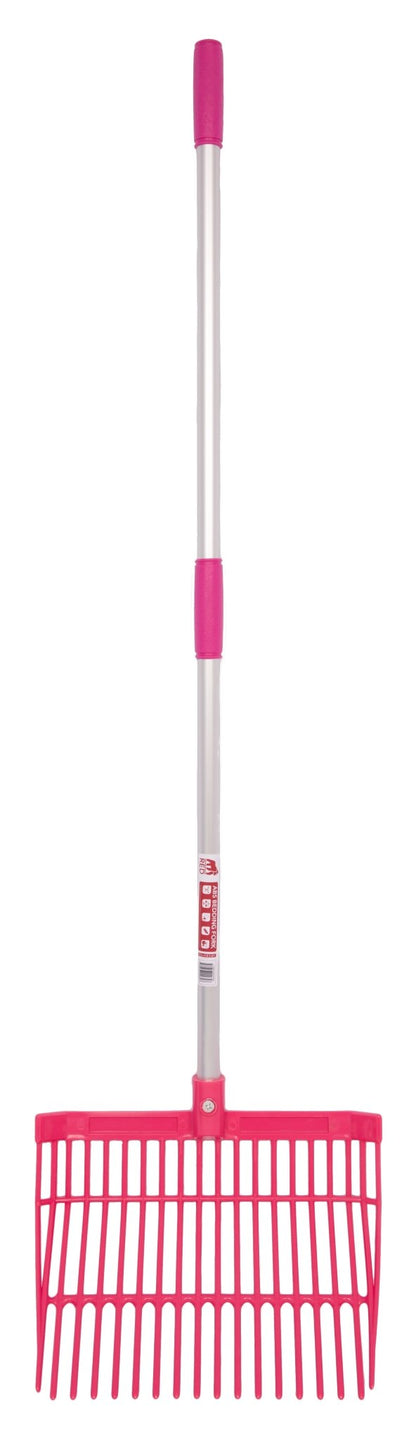 Rake Bedding Lightweight Plastic Top Pink - Woonona Petfood & Produce