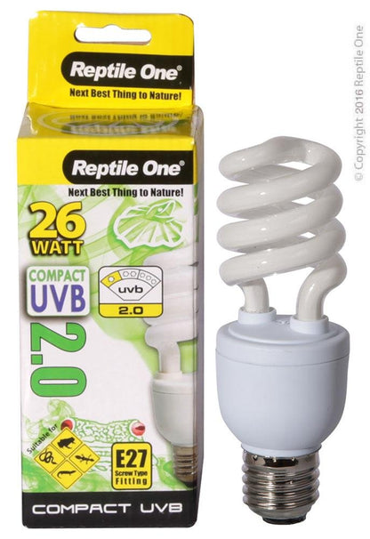 Reptile One Compact UVB Bulb 26W 2.0 E27 - Woonona Petfood & Produce