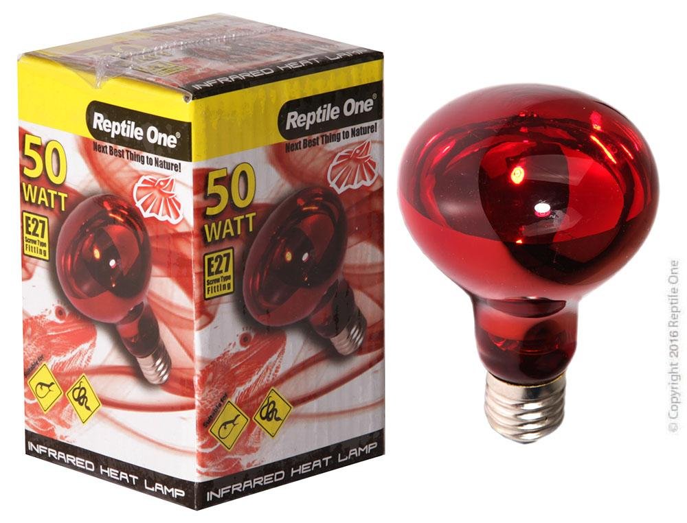 Reptile One Heat Lamp Infra Red 50W - Woonona Petfood & Produce