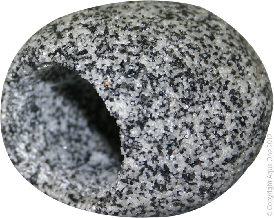 Reptile One Ornament Cave Round Granite - Woonona Petfood & Produce