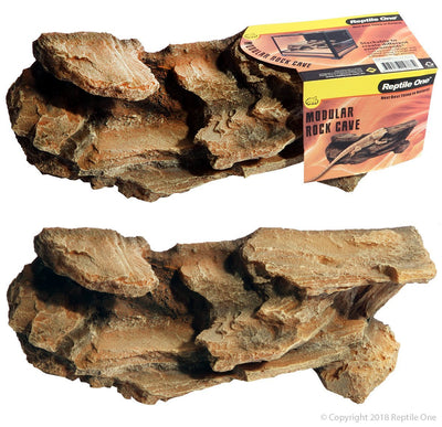 Reptile One Rock Cave Modular Stackable Medium 30x10x10cm - Woonona Petfood & Produce