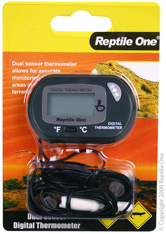 Reptile One Thermometer Dual Zone Sensor LCD Reptile - Woonona Petfood & Produce