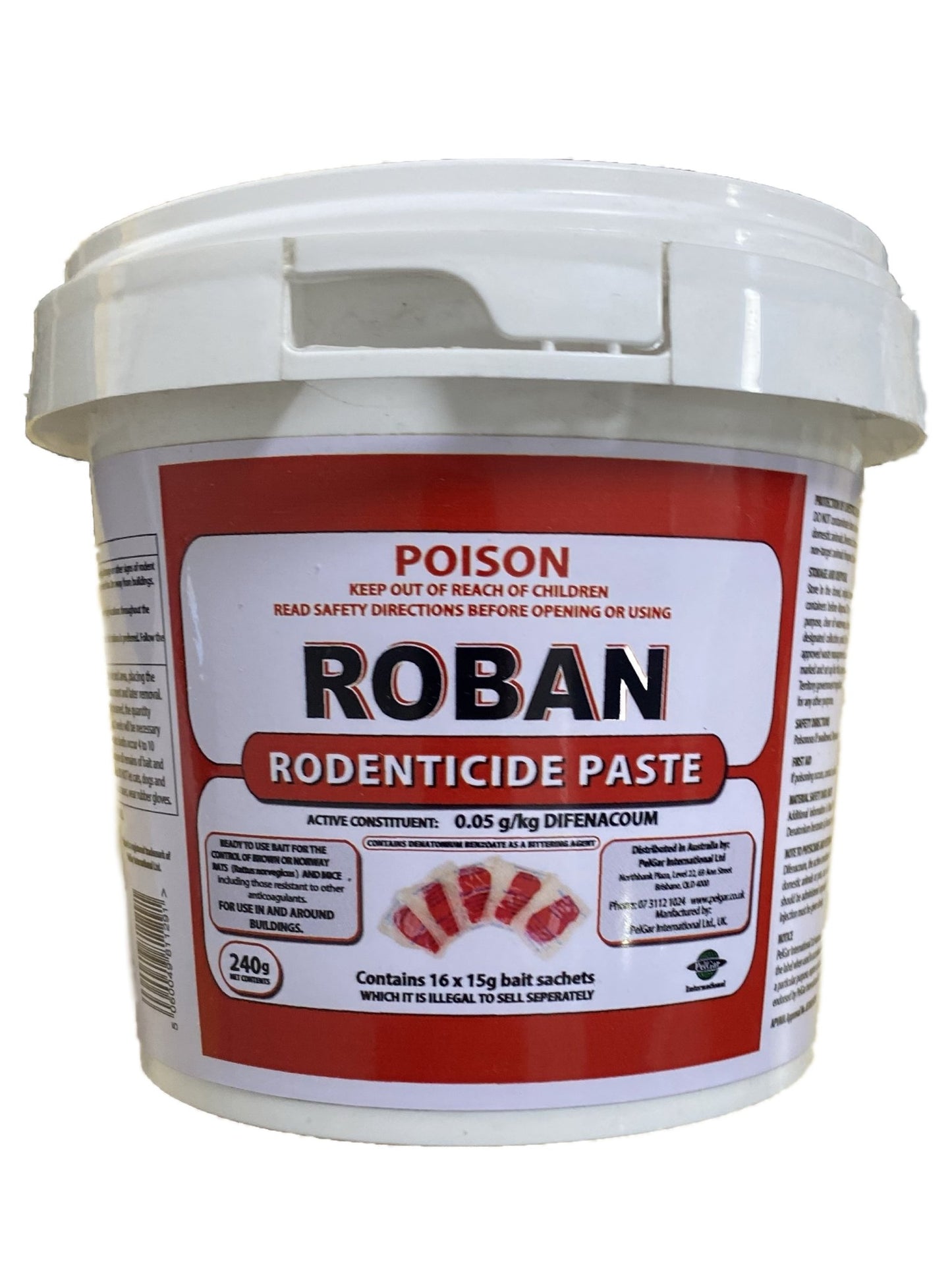 Roban Rodenticide Paste Sachets 240g - Woonona Petfood & Produce