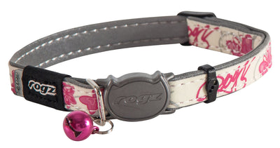 Rogz Glowcat Safelock Collar Pink Butterfly - Woonona Petfood & Produce