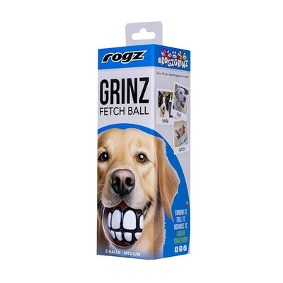 Rogz Grinz Balls Medium 3 Pack - Woonona Petfood & Produce