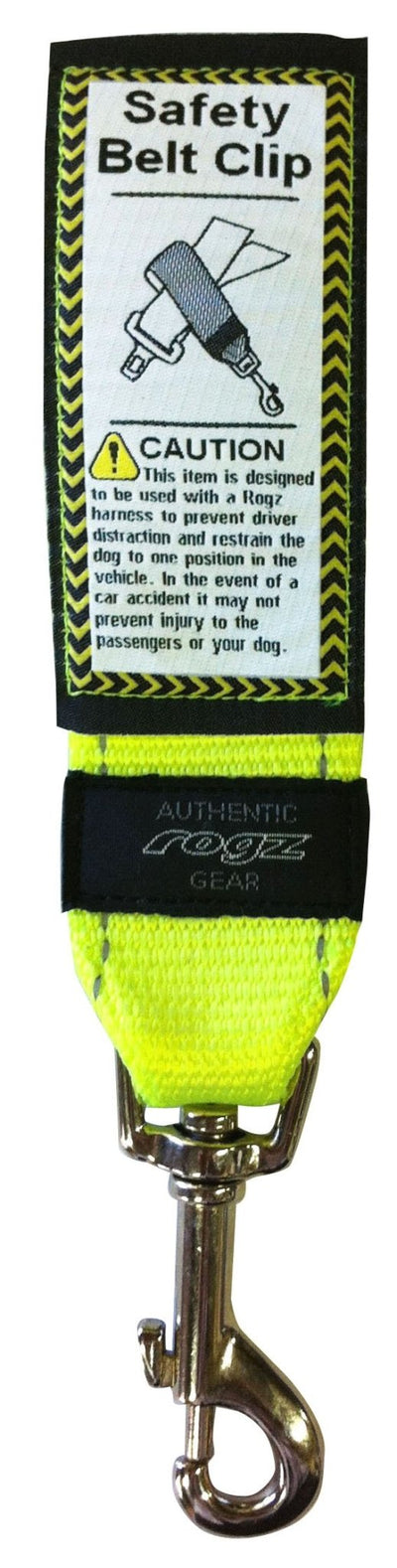 Rogz Landing Strip Safety Clip Belt Fluro - Woonona Petfood & Produce
