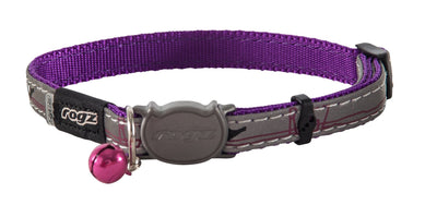 Rogz Nightcat Safeloc Collar Purple Budgie - Woonona Petfood & Produce