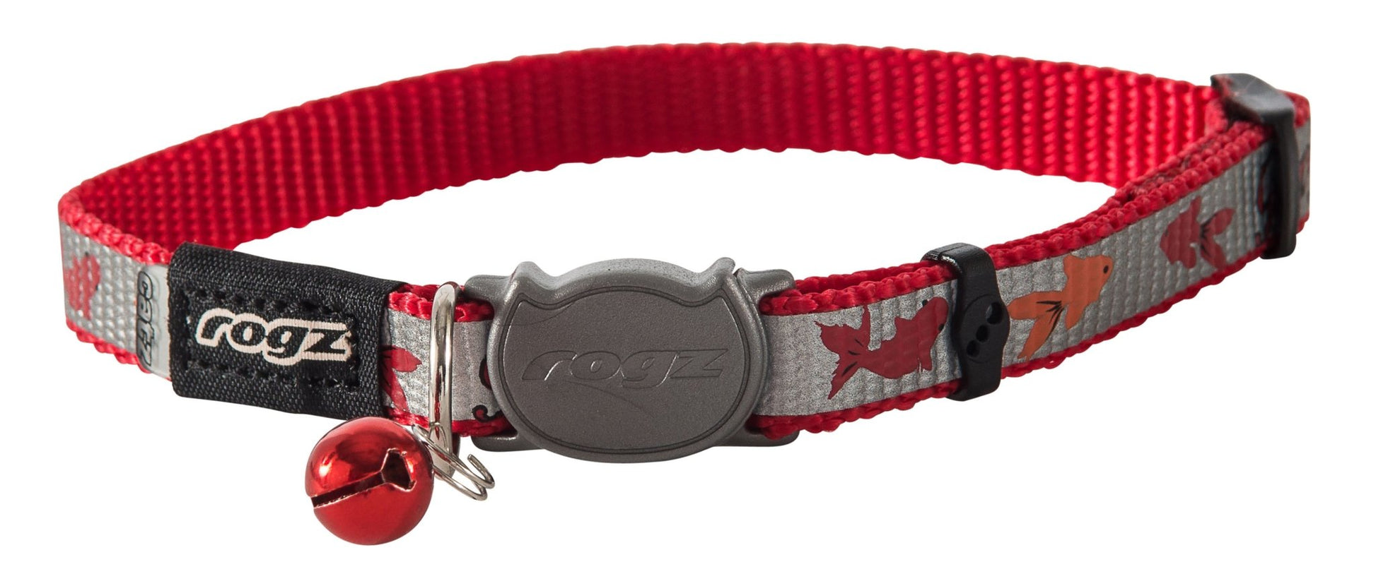 Rogz Reflectocat Safeloc Collar Red Fish 8mm - Woonona Petfood & Produce