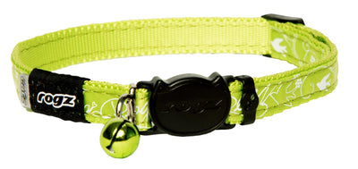 Rogz Silkycat Safeloc Cat Collar Lime 11mm - Woonona Petfood & Produce