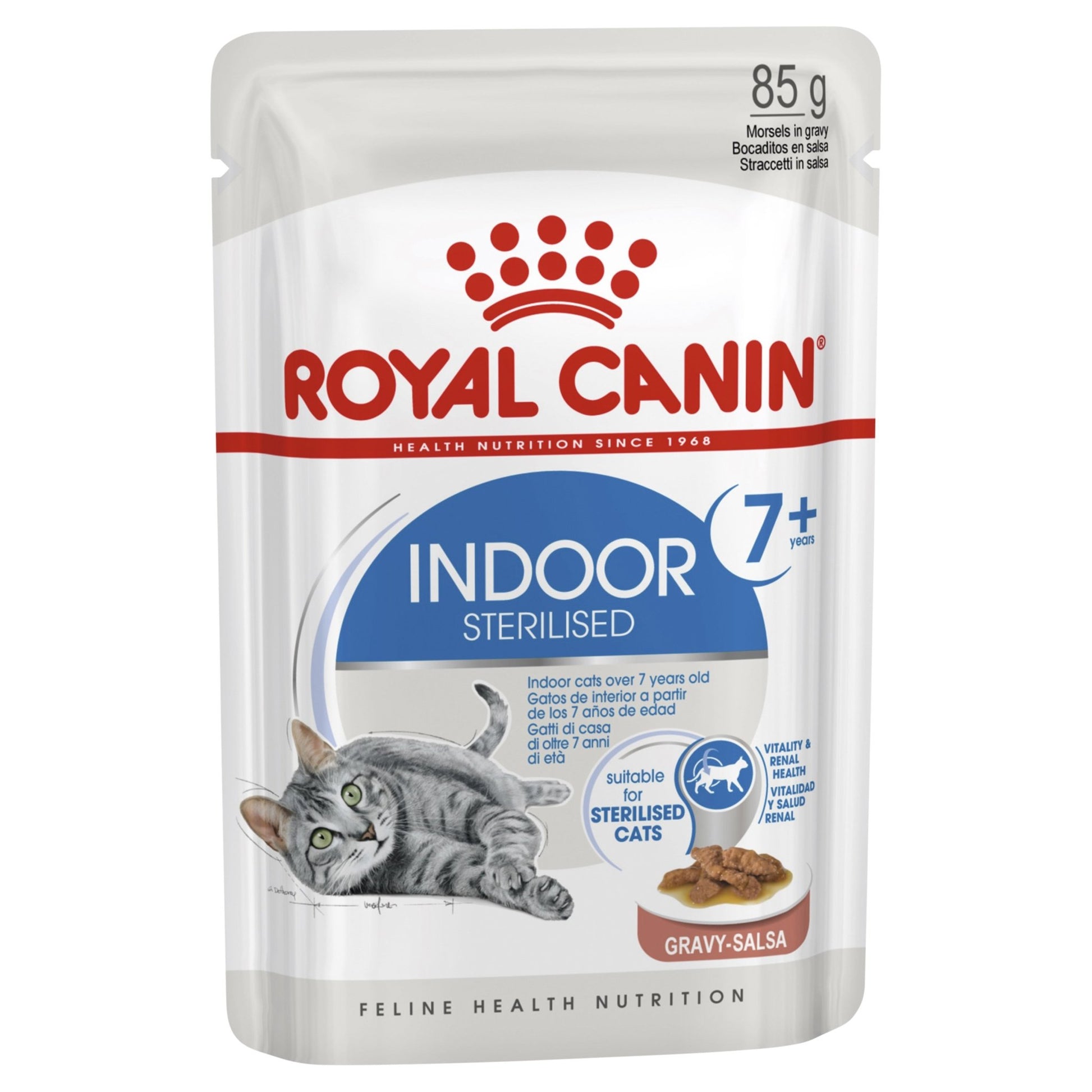 Royal Canin Cat Wet Food Pouch Indoor 7+ Gravy 12x85g - Woonona Petfood & Produce