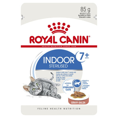 Royal Canin Cat Wet Food Pouch Indoor 7+ Gravy 85g - Woonona Petfood & Produce