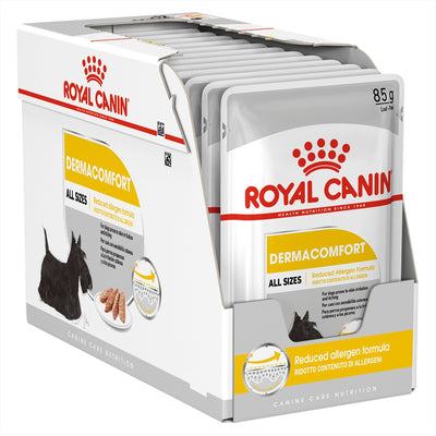 Royal Canin Dog Wet Pouches Dermacomfort Care Loaf 12x85g - Woonona Petfood & Produce