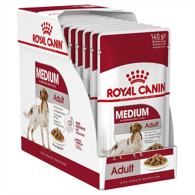 Royal Canin Dog Wet Pouches Medium Adult 10x140g - Woonona Petfood & Produce