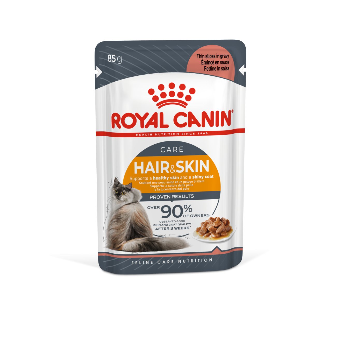Royal Canin Wet Cat Food Hair and Skin Gravy 12x85g - Woonona Petfood & Produce