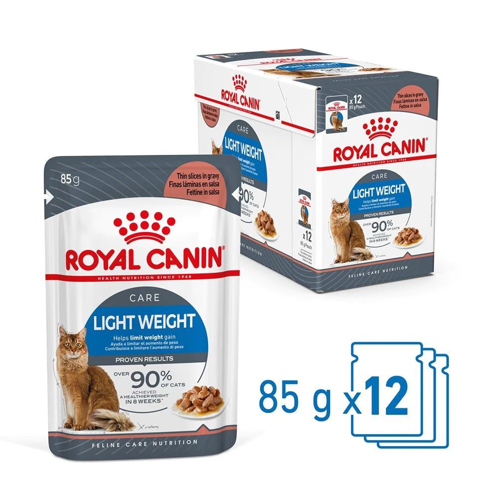 Royal Canin Wet Cat Food Light Weight Care Gravy 12x85g - Woonona Petfood & Produce