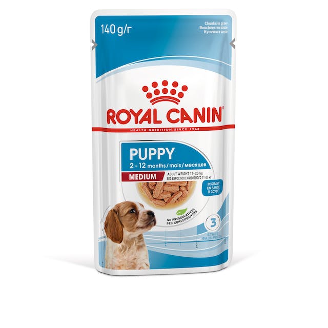 Royal Canin Wet Dog Food Medium Breed Puppy 10x140g - Woonona Petfood & Produce