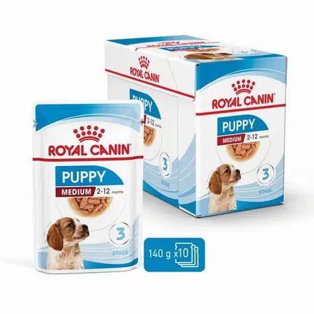 Royal Canin Wet Dog Food Medium Breed Puppy 10x140g - Woonona Petfood & Produce