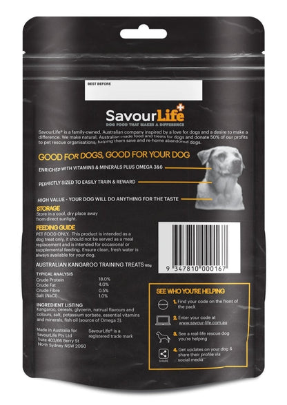 SavourLife Australian Made Kangaroo Training Treats 165g - Woonona Petfood & Produce