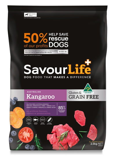 SavourLife Grain Free Adult Kangaroo 2.5kg - Woonona Petfood & Produce