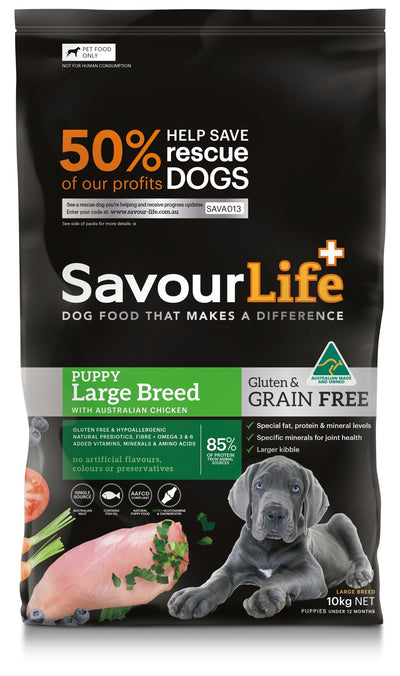 SavourLife Grain Free Puppy Large Breed 10kg - Woonona Petfood & Produce