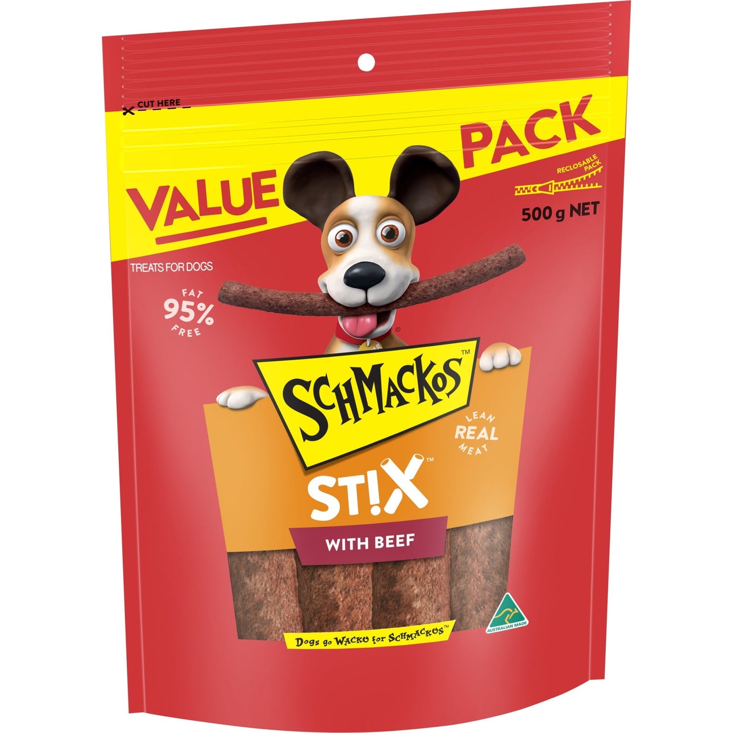 Schmackos Stix 500g Beef - Woonona Petfood & Produce