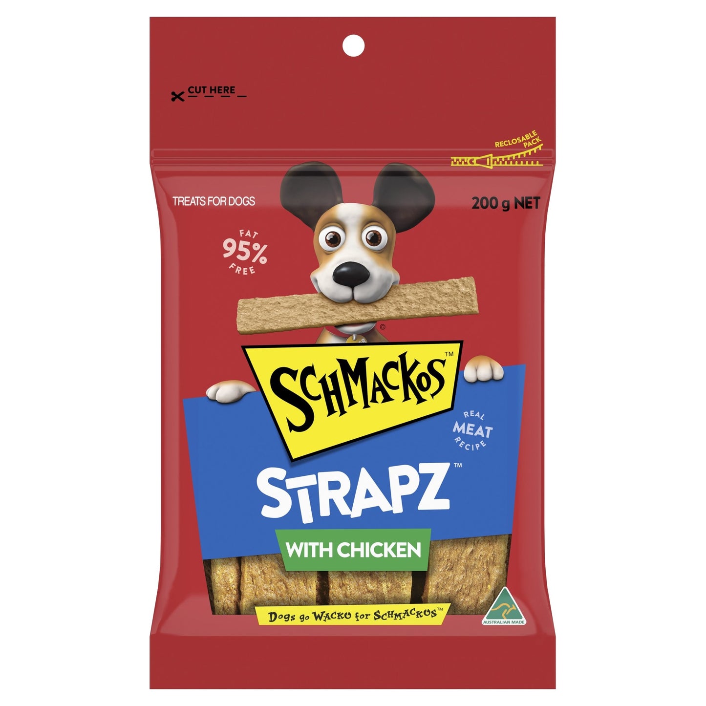 Schmackos Strapz 200g Chicken - Woonona Petfood & Produce