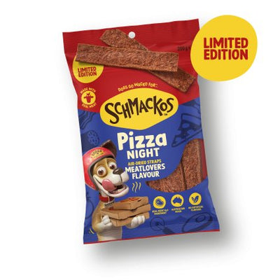 Schmackos Strapz 200g Pizza Night Meat Lovers - Woonona Petfood & Produce