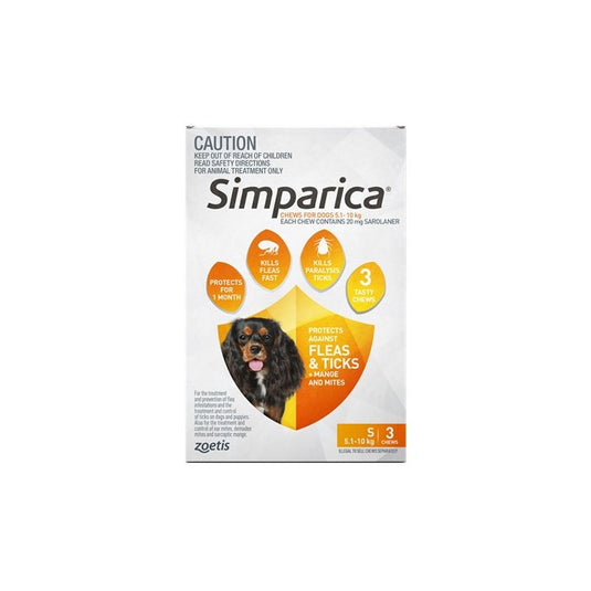 Simparica 5-10kg 3 Chews - Woonona Petfood & Produce