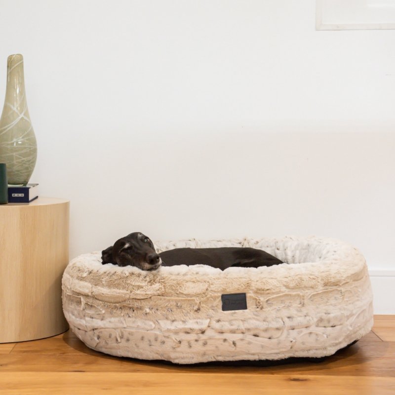 Superior Pet Bed Harley Dog Light Brindle Faux Fur - Woonona Petfood & Produce