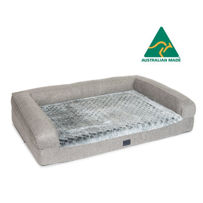 Superior Pet Bed Orthopaedic Pet Sofa Artic Faux Fur Small - Woonona Petfood & Produce