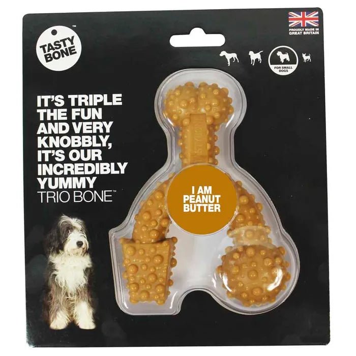 Tasty Bone Nylon Trio Peanut Butter - Woonona Petfood & Produce