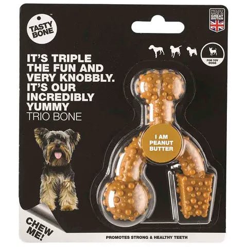 Tasty Bone Nylon Trio Peanut Butter - Woonona Petfood & Produce