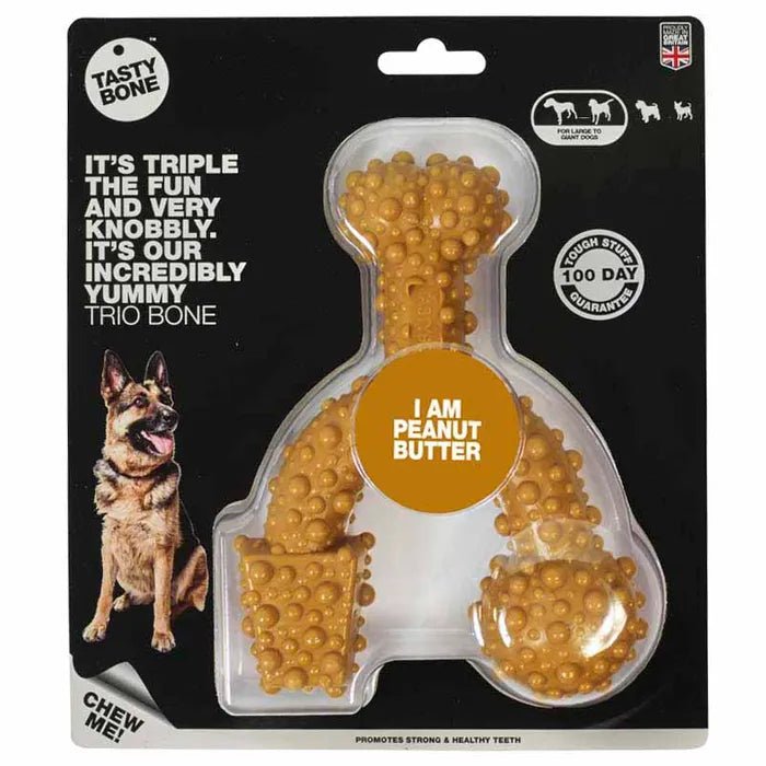 Tasty Bone Nylon Trio Peanut Butter - Woonona Petfood & Produce