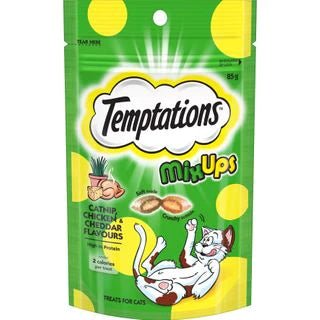 Temptaions Mix Ups Catnip,Chicken and Cheddar Flavours - Woonona Petfood & Produce