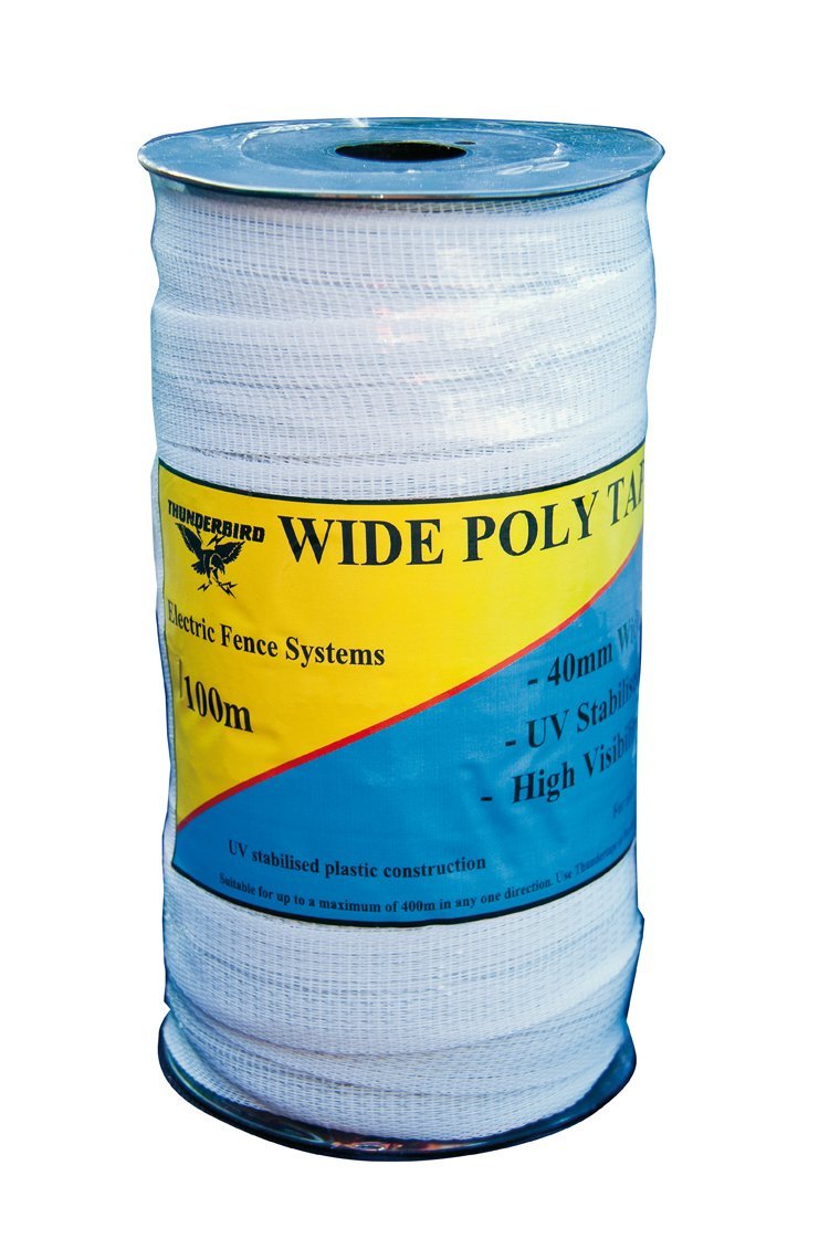 Thunderbird Poly Tape 100m 40mm Wide EF-41 - Woonona Petfood & Produce