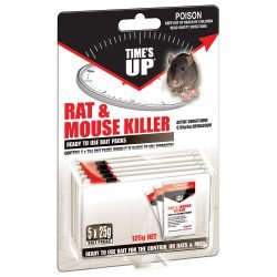 Times Up Rat & Mouse Killer 125g 5 Pack - Woonona Petfood & Produce