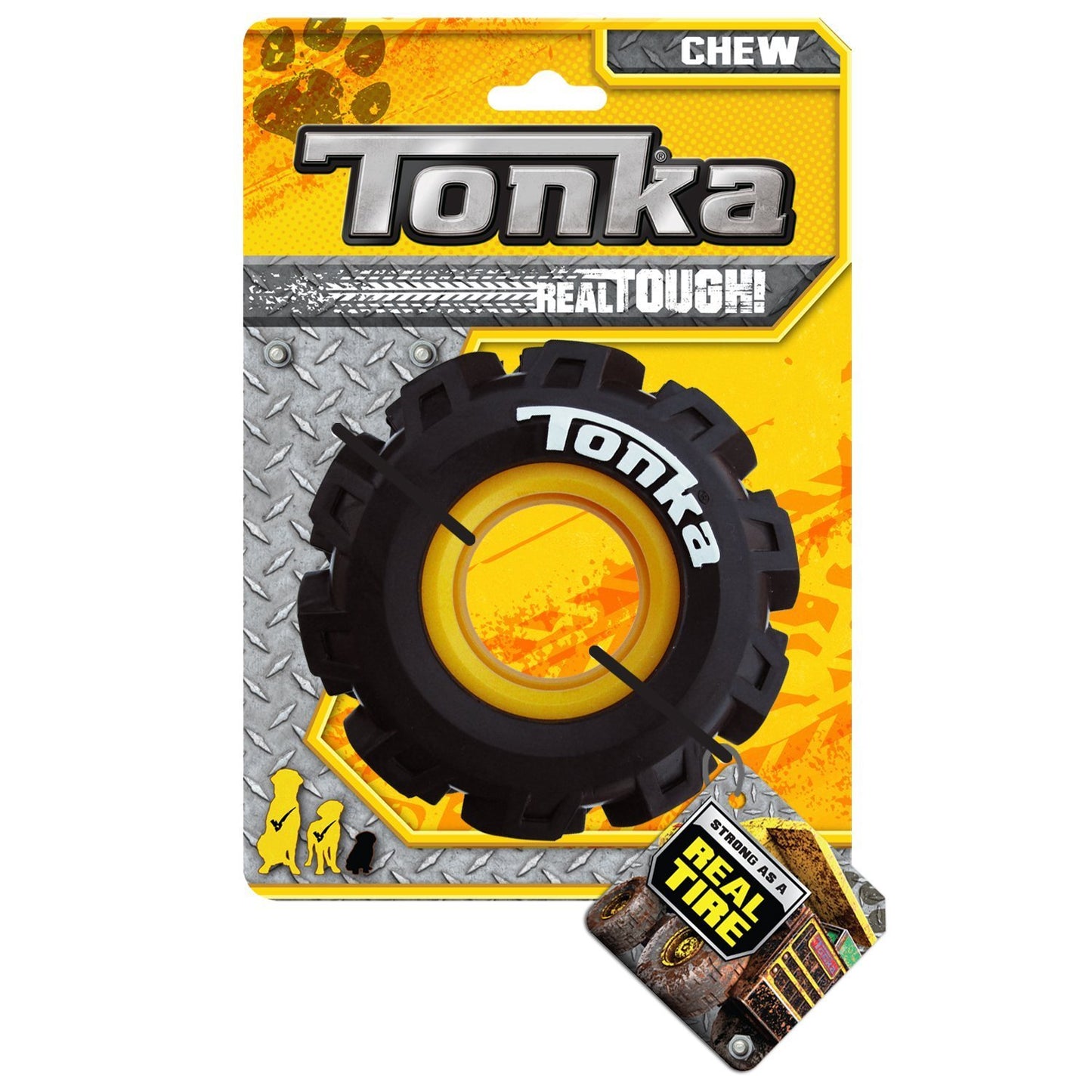 Tonka Seismic Tyre Black & Yellow 12.5cm - Woonona Petfood & Produce