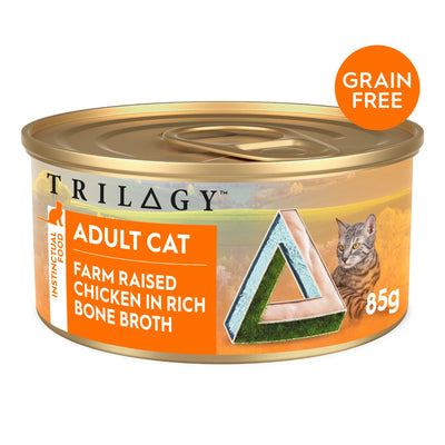 Trilogy Wet Adult Cat Food Chicken in Bone Broth 24x85g - Woonona Petfood & Produce