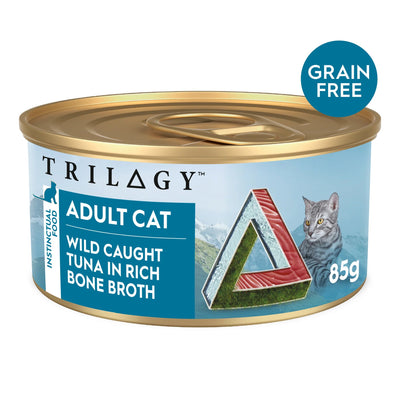 Trilogy Wet Adult Cat Food Tuna in Bone Broth 24x85g - Woonona Petfood & Produce