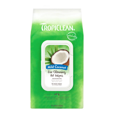 Tropiclean Ear Cleaning Wipes 50 Pack - Woonona Petfood & Produce