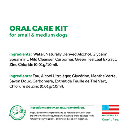 Tropiclean Fresh Breath Oral Care Kit Small - Woonona Petfood & Produce