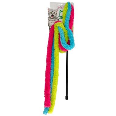 Trouble & Trix Cat Toy Bliss Catnip Towel Wand 90cm - Woonona Petfood & Produce