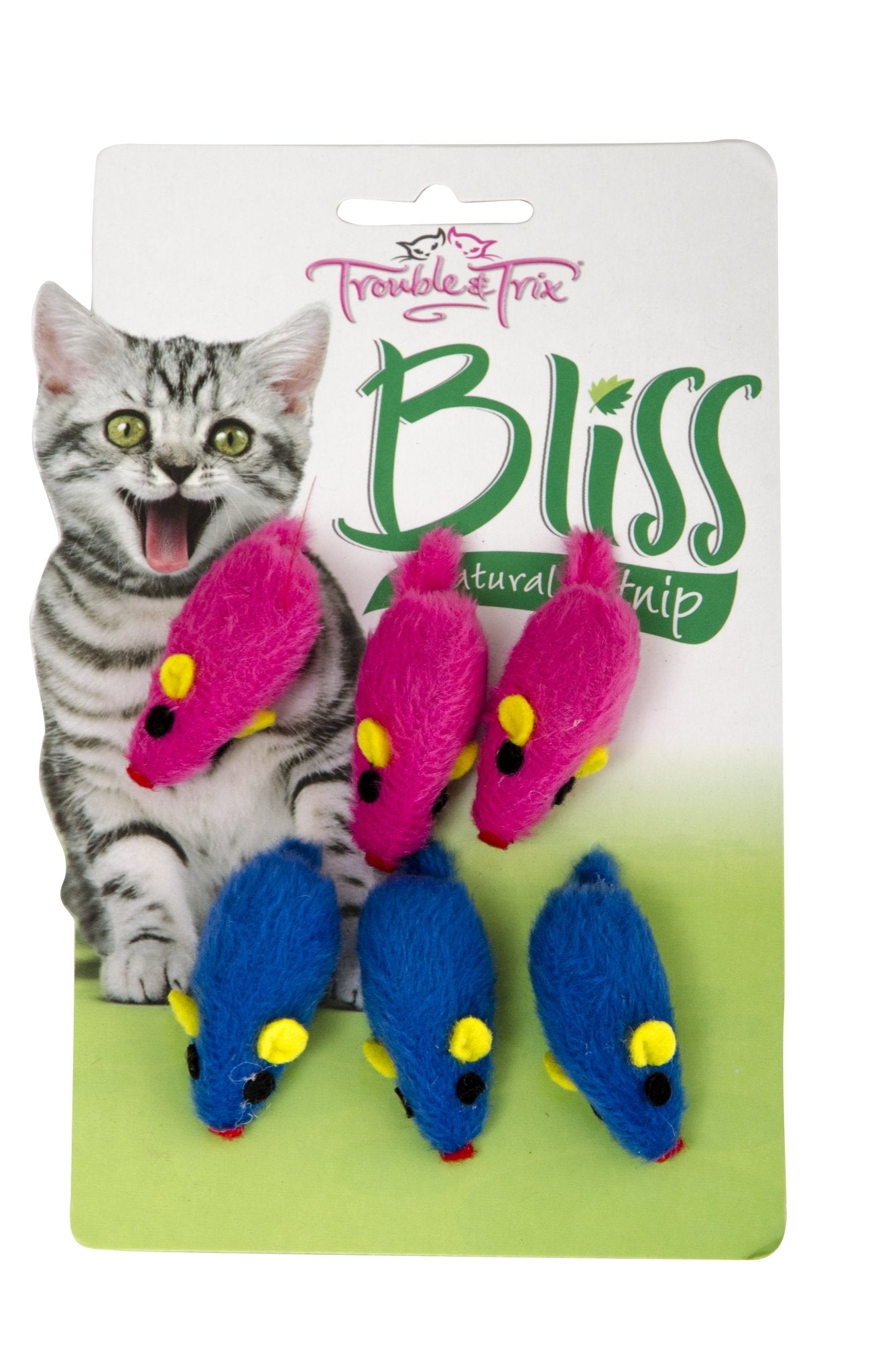Trouble & Trix Cat Toy Bliss Mice 6 Pack - Woonona Petfood & Produce