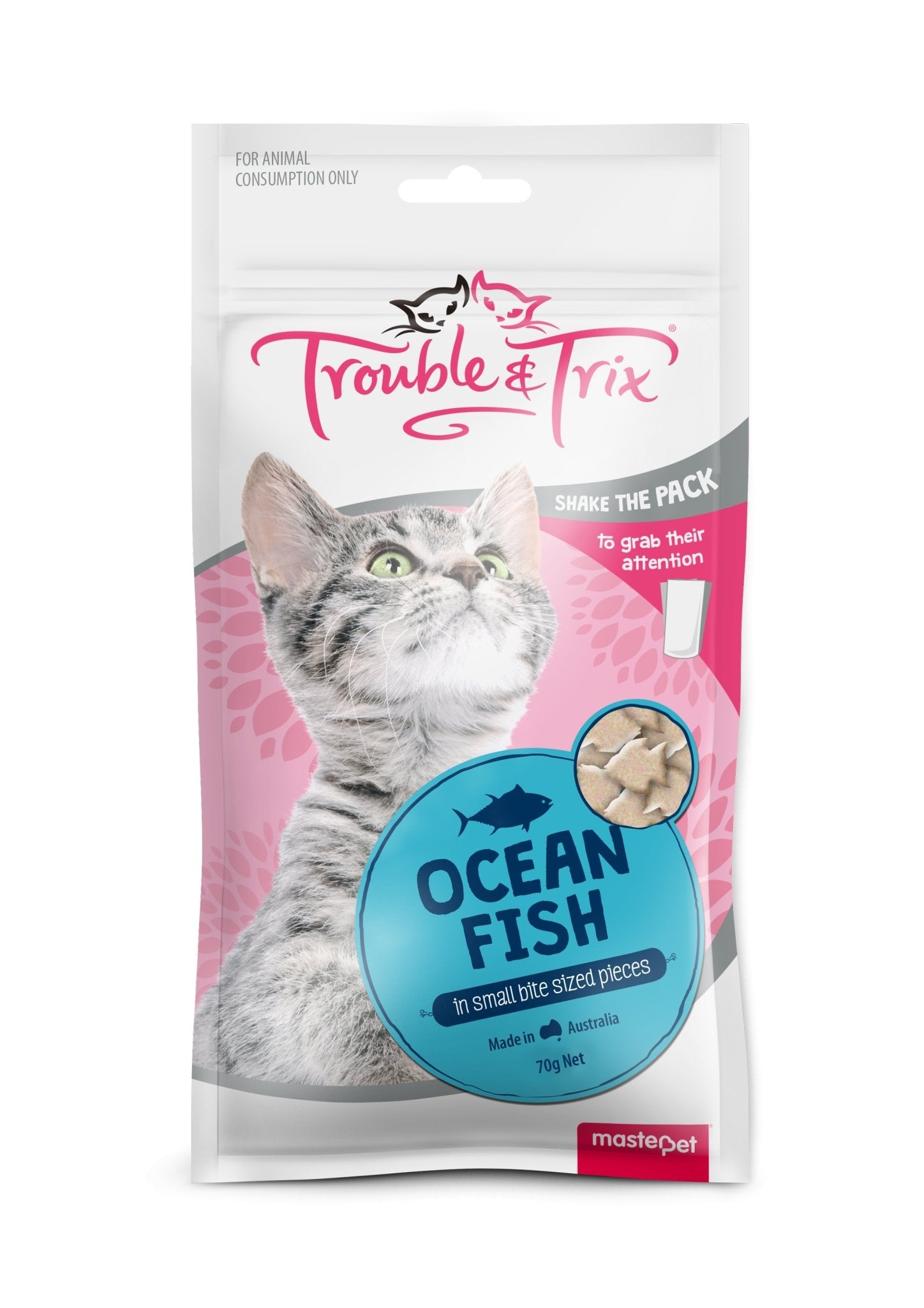Trouble & Trix Cat Treats Ocean Fish 70g - Woonona Petfood & Produce