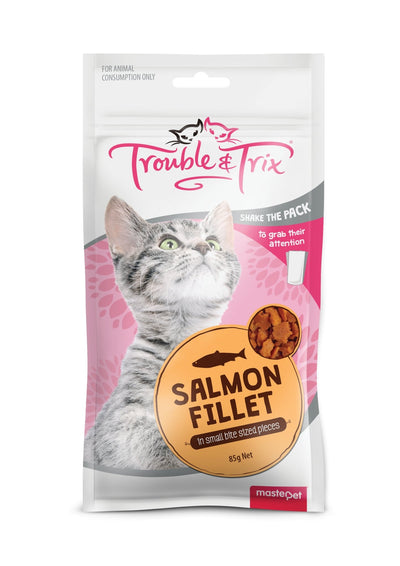 Trouble & Trix Cat Treats Salmon Fillets 70g - Woonona Petfood & Produce