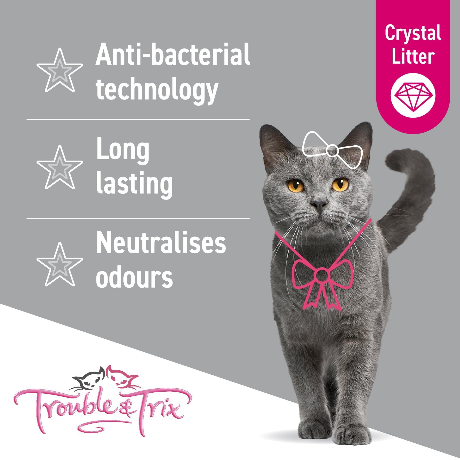 Trouble & Trix Litter Crystals Anti Bacteria 7 Litre - Woonona Petfood & Produce